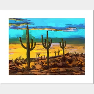 Saguaro from the Saguaro National Park in Arizona Posters and Art